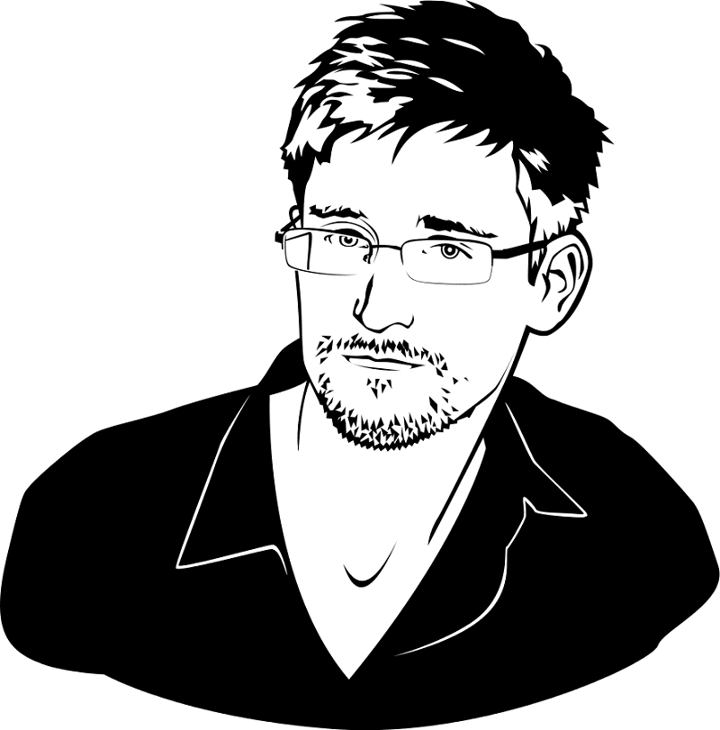 Illustration of Edward Snowden.
