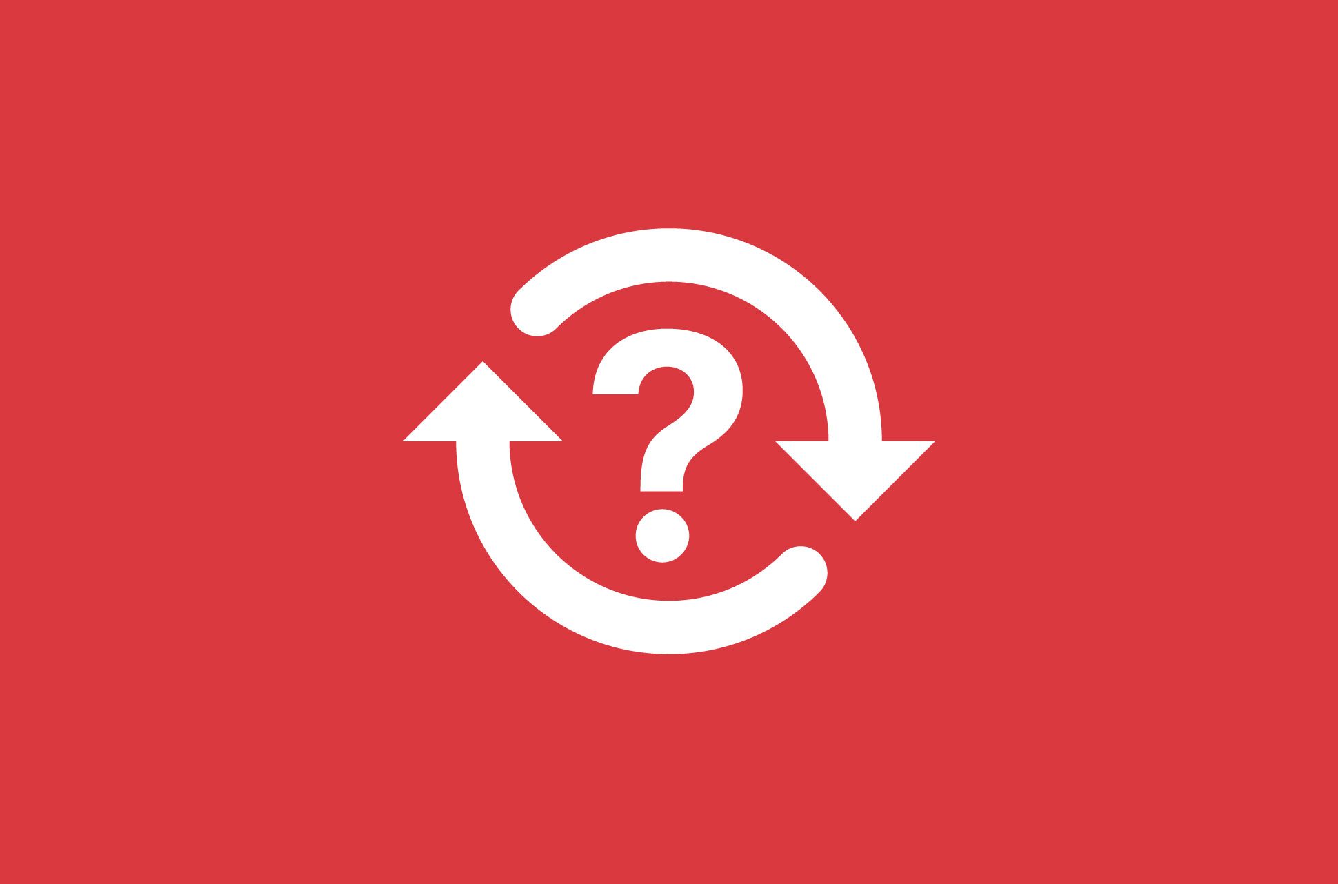 Update icon with a question mark.