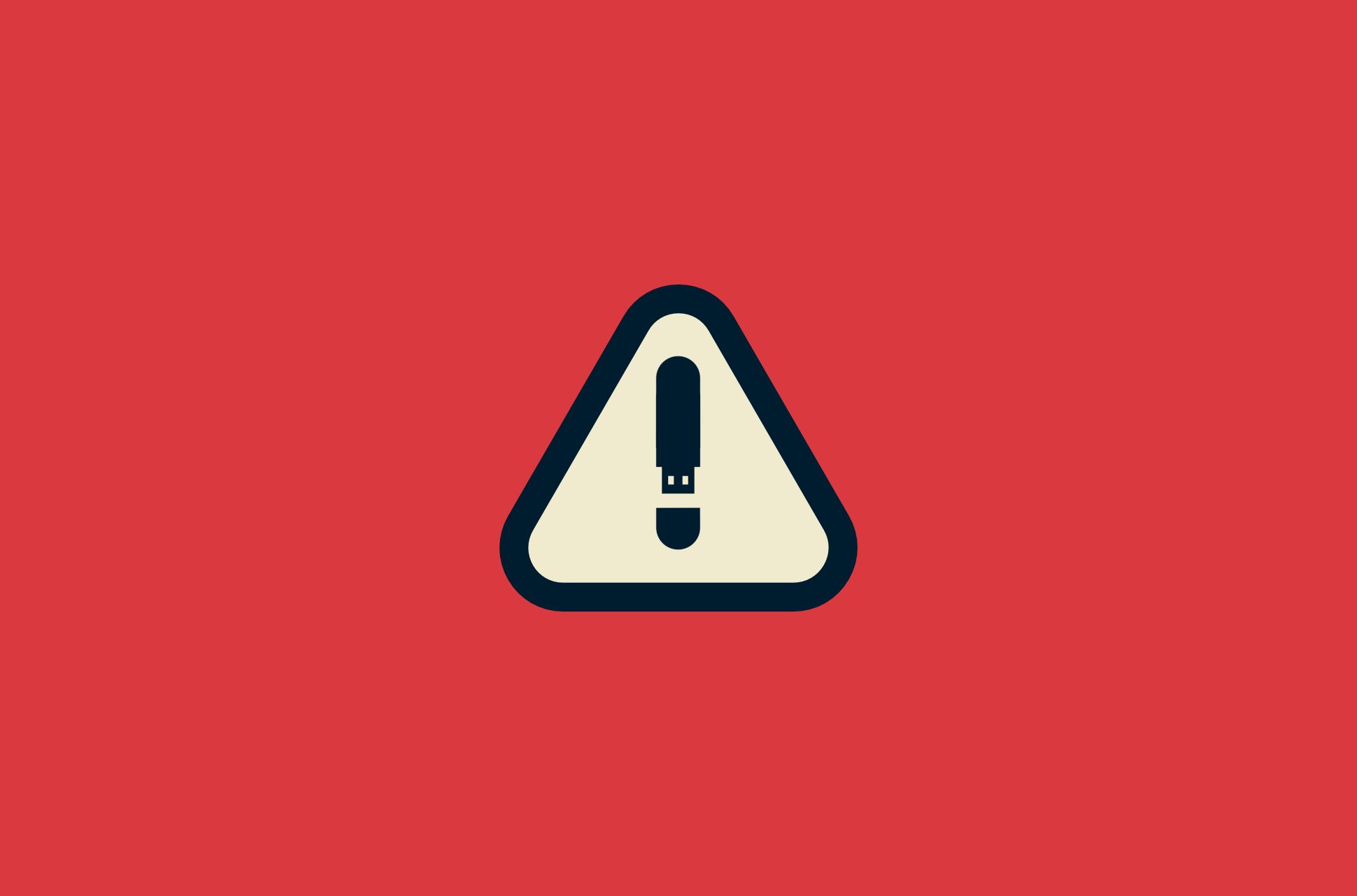Emergency warning sign USB.