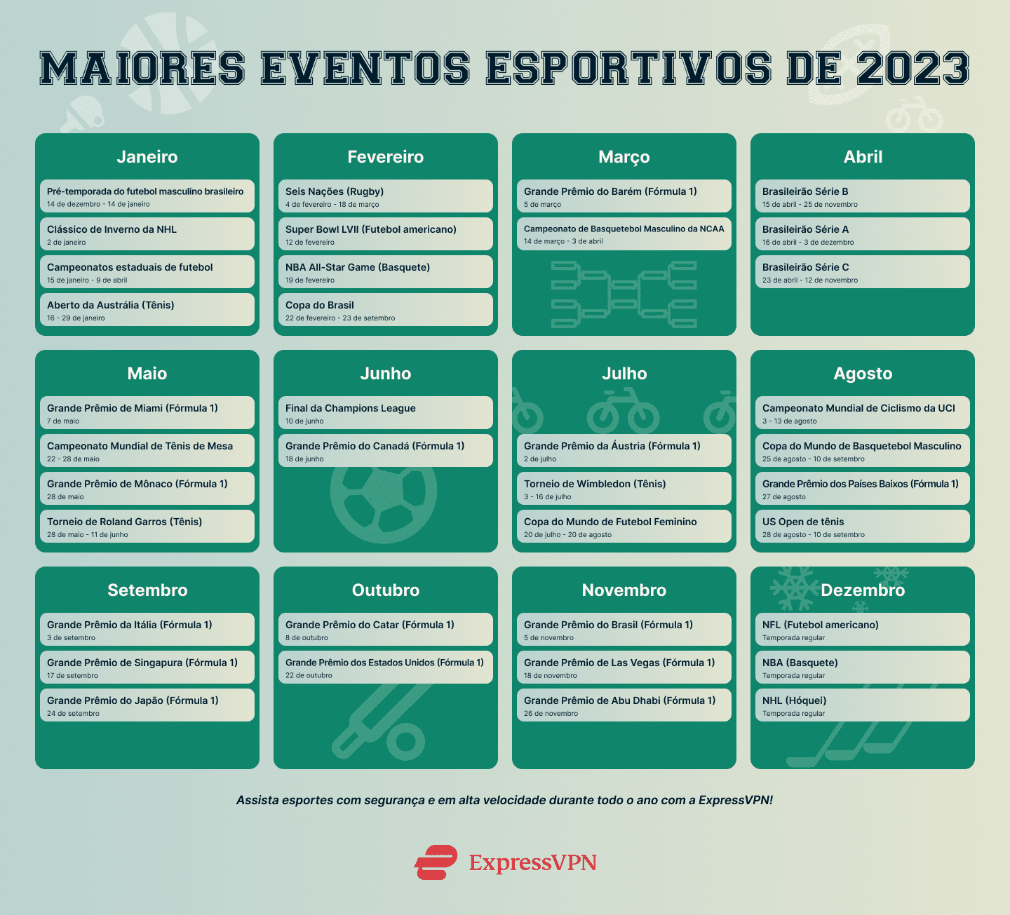 2023 Sports Calendar Infographic PT