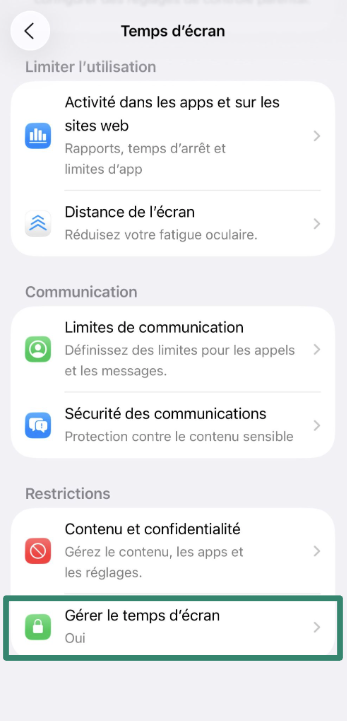 iPhone Settings screen with “Family” option highlighted under Apple ID.