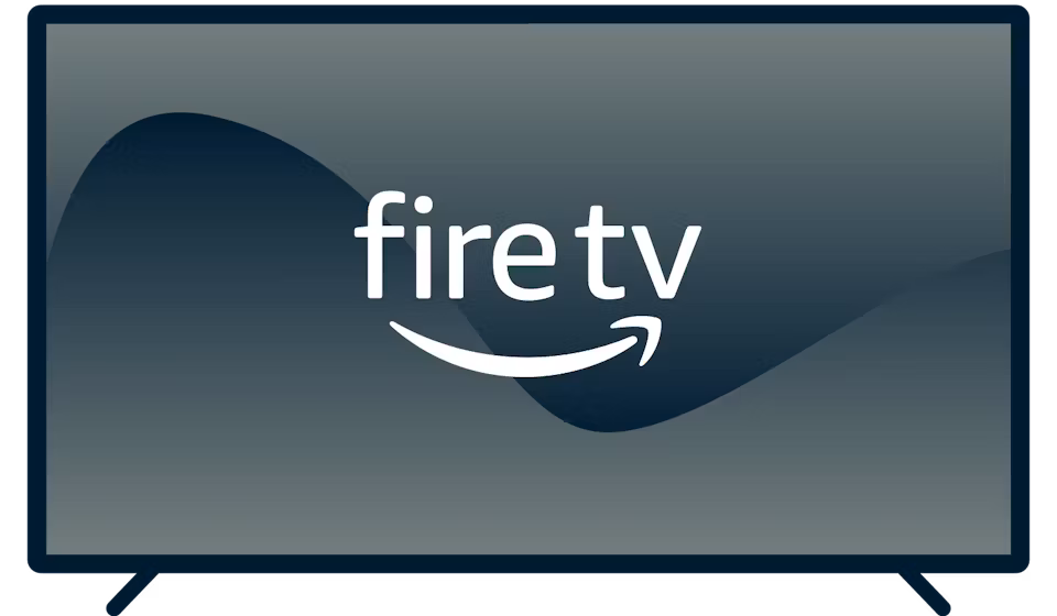 โลโก้ Amazon Fire TV บนทีวี