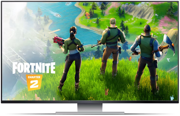 Geforce now-Bildschirm mit Fortnite