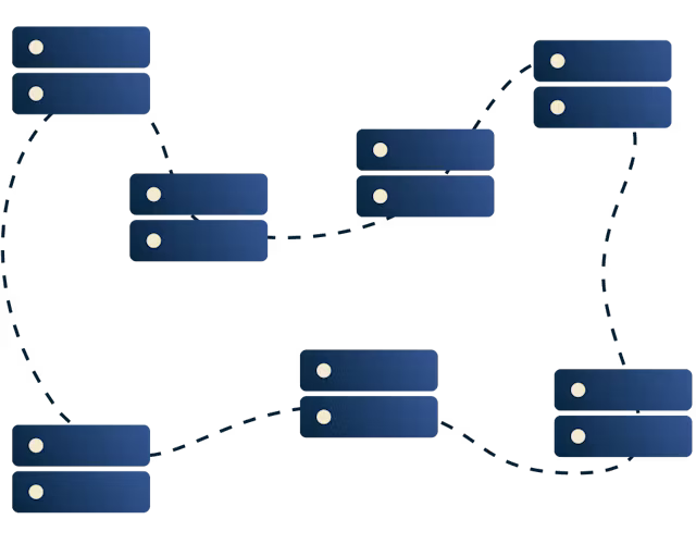 Serveurs connectés entre eux.
