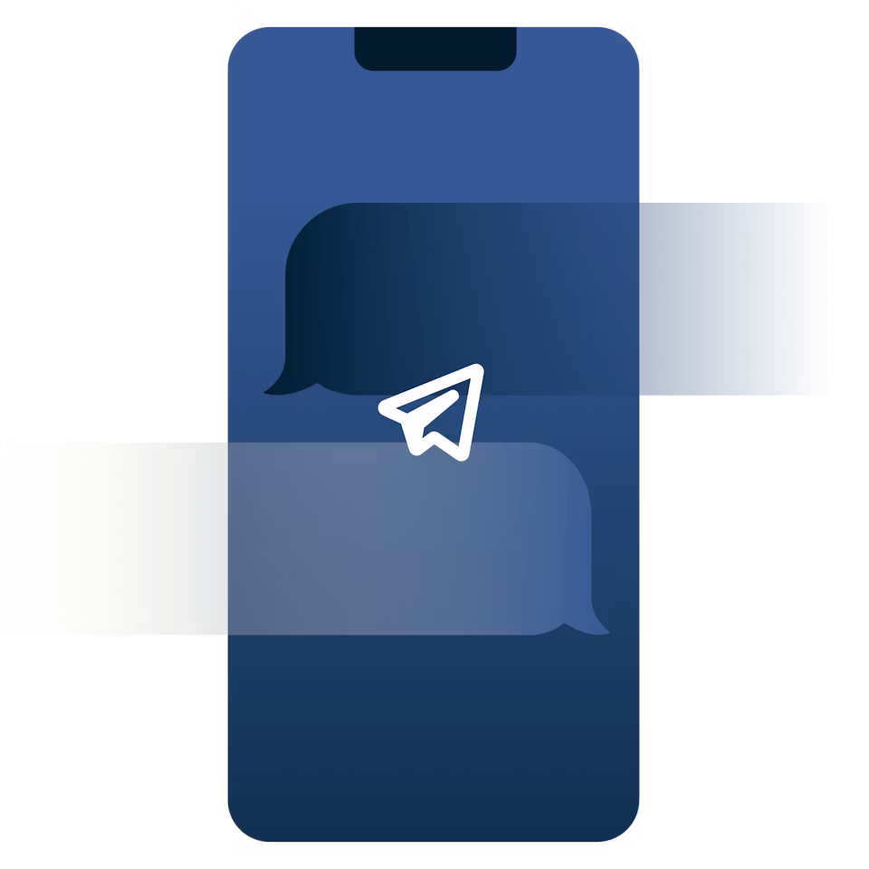 แอปส่งข้อความที่มีปุ่มบนหน้าจอโทรศัพท์